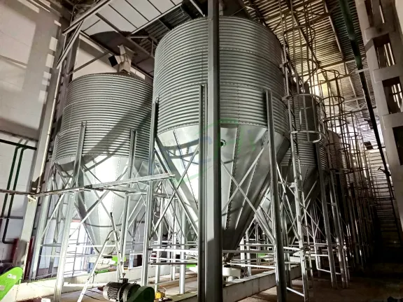 storage silos for 5-6tph fish feed extrusion production line in Russia