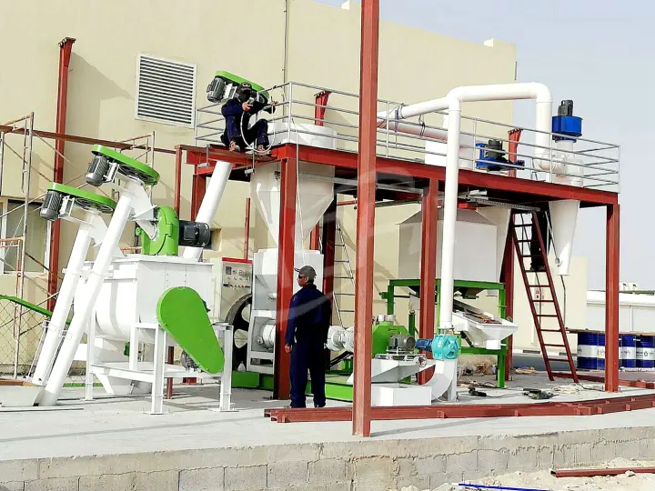 1t/h floating fish feed production line for fish feed extrusion project in Qatar