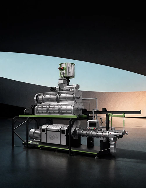 twin screw extruder machine for floating fish feed extrusion processing